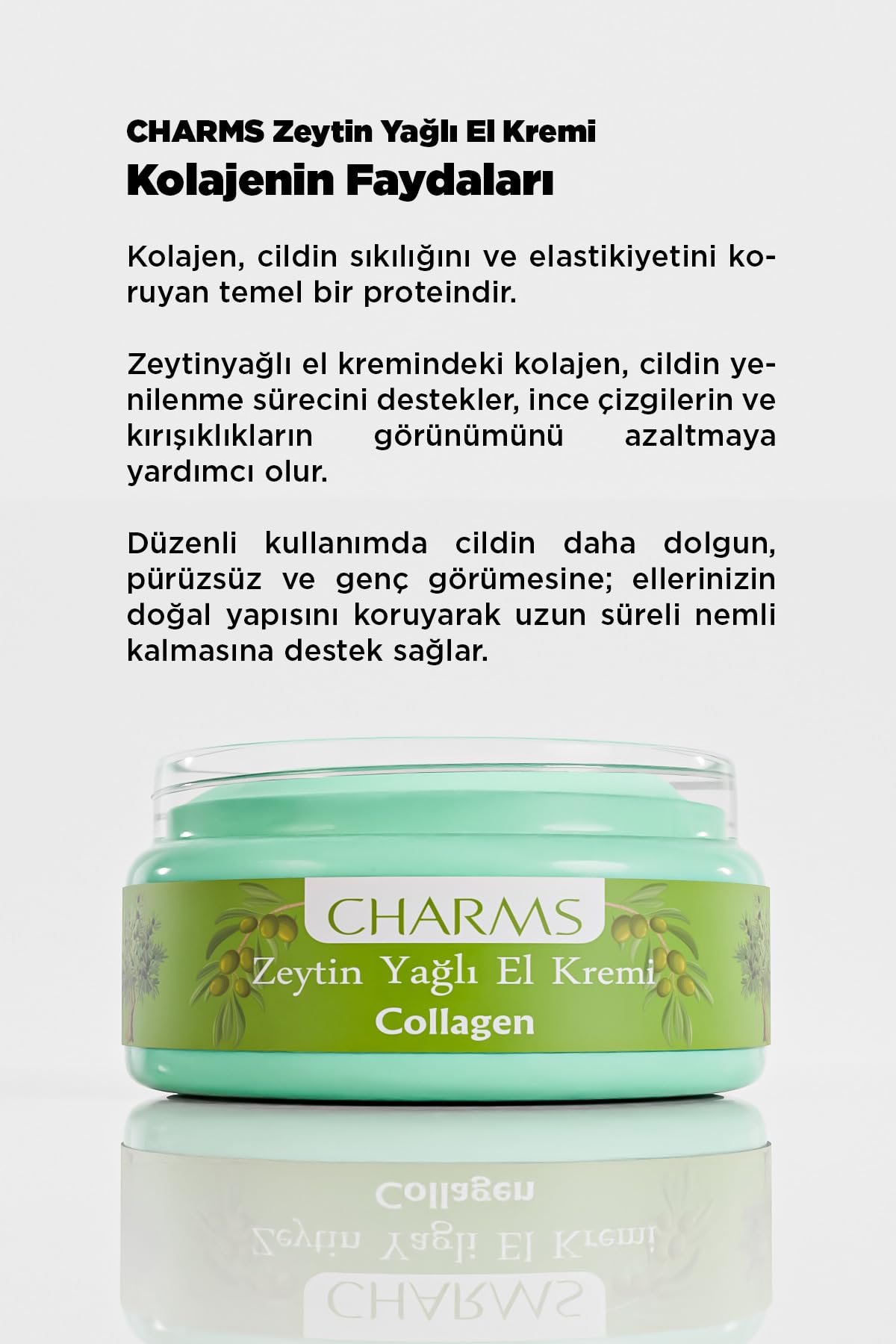 NATURA EXPERT Charms Zeytin Yağlı & Collagen El Kremi, 100 ml