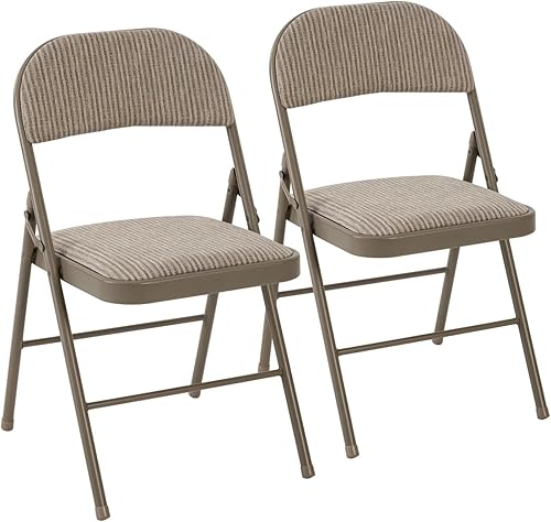 Miniatura 15 de Juego de 4 sillas plegables acolchadas de acrílico apilables portátiles con cojín para actividades al aire libre, reuniones en interiores, salas de