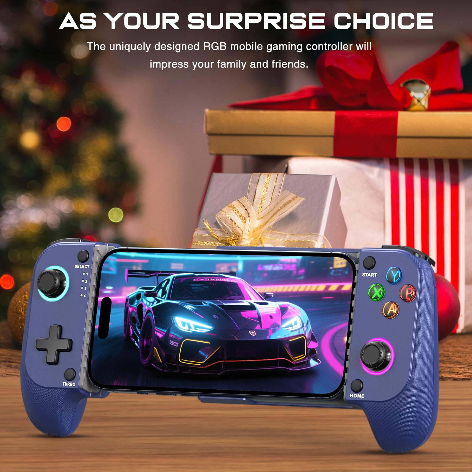 Controlador de juego móvil para iPhone/Android, mando de teléfono inalámbrico, compatible con funda de teléfono, controlador de juegos con palanca de mando Hall adecuado para Xbox Game Pass, Steam
