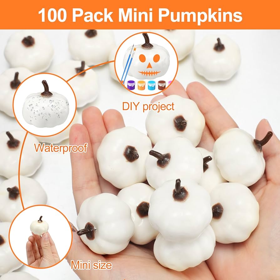 Amazon.com: Thyle Thanksgiving Mini DIY Pumpkin Fall Decorations
