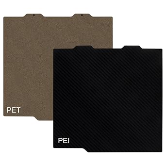 Double Side PEI+PET Build Plate 184x184mm Fit for Bambu Lab A1 Mini 3D Printer, Smooth PET+Textured PEI Spring Steel Build Plate