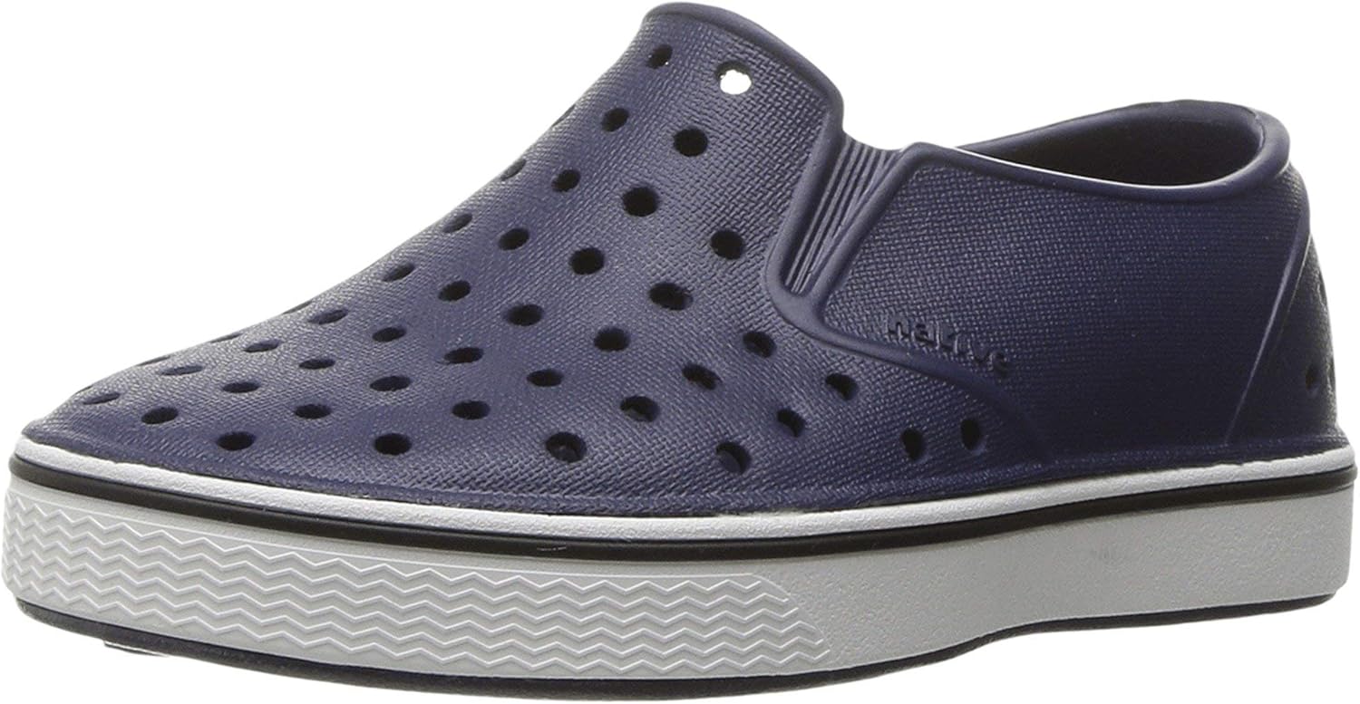 Native Shoes, Miles, Kids Shoe 12 Little Kid Shell White/Blue