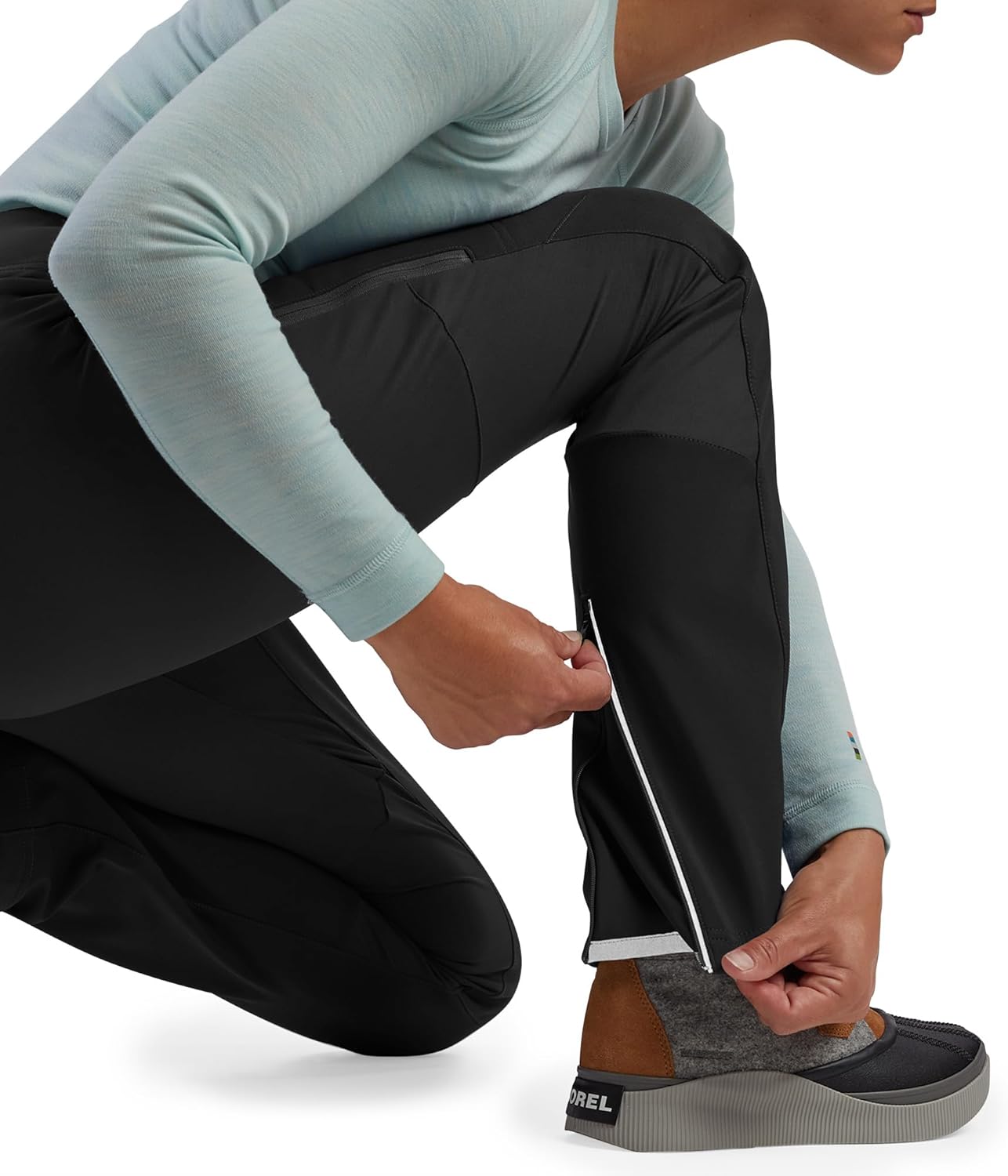 Title Nine Cold Killer Women’s Winter Pants - Softshell Front, Breathable Back, High Rise, Yoga Waistband, Water Resistant - Image 8