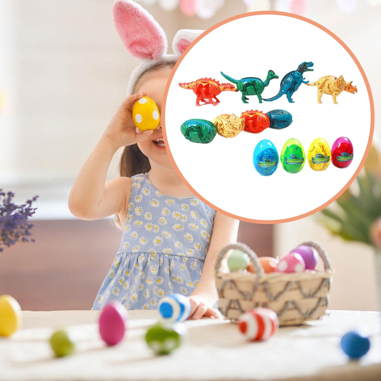MagiDeal 12 Uova Giganti Trasformabili a Forma di Dinosauro, Forniture per Feste, Decorazioni per Carnevale, Divertenti Uova di Pasqua Pre-riempite, Giocattoli, Style a