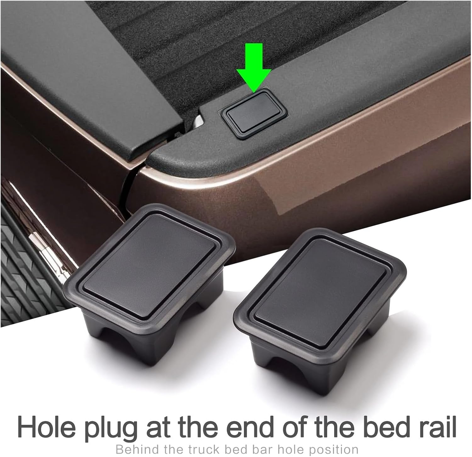Bed Rail Stake Pocket Covers Compatible 2019-2021 RAM 1500 2500 3500 Accessories Truck Pickup Bucket Caps Hole Plugs
