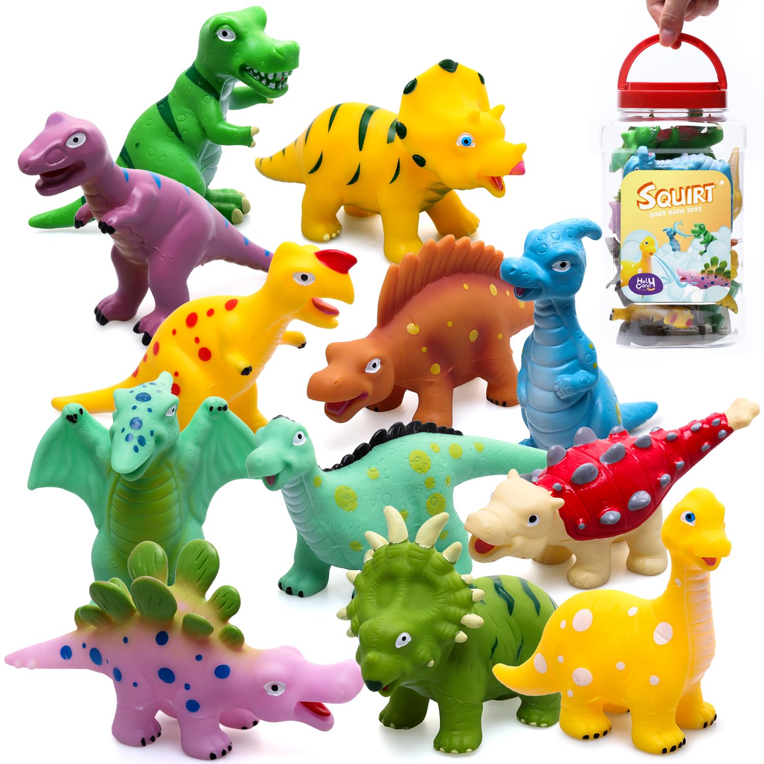 Hely Cancy Dinosaur Bath Toys - Squirt & Pool Toys for Kids
