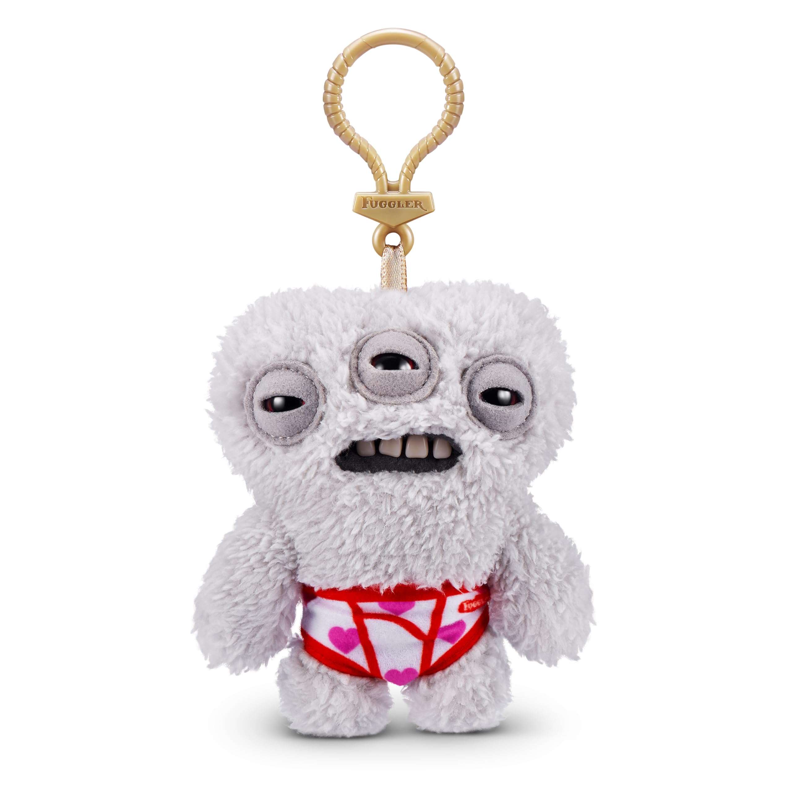 Fuggler Key Rings  by ZURU Funny Ugly Monster, Plush, Collectible, Toy (3 Pack)
