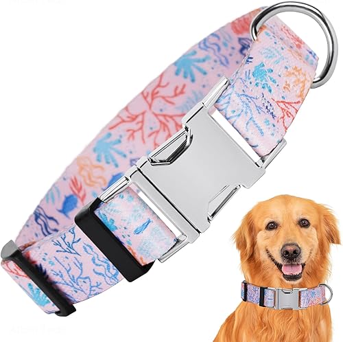 Miniatura 1 de ZooZoo Collar para perro ajustable, collar de perro con hebilla metálica de liberación rápida para perros grandes, lindo collar de perro para