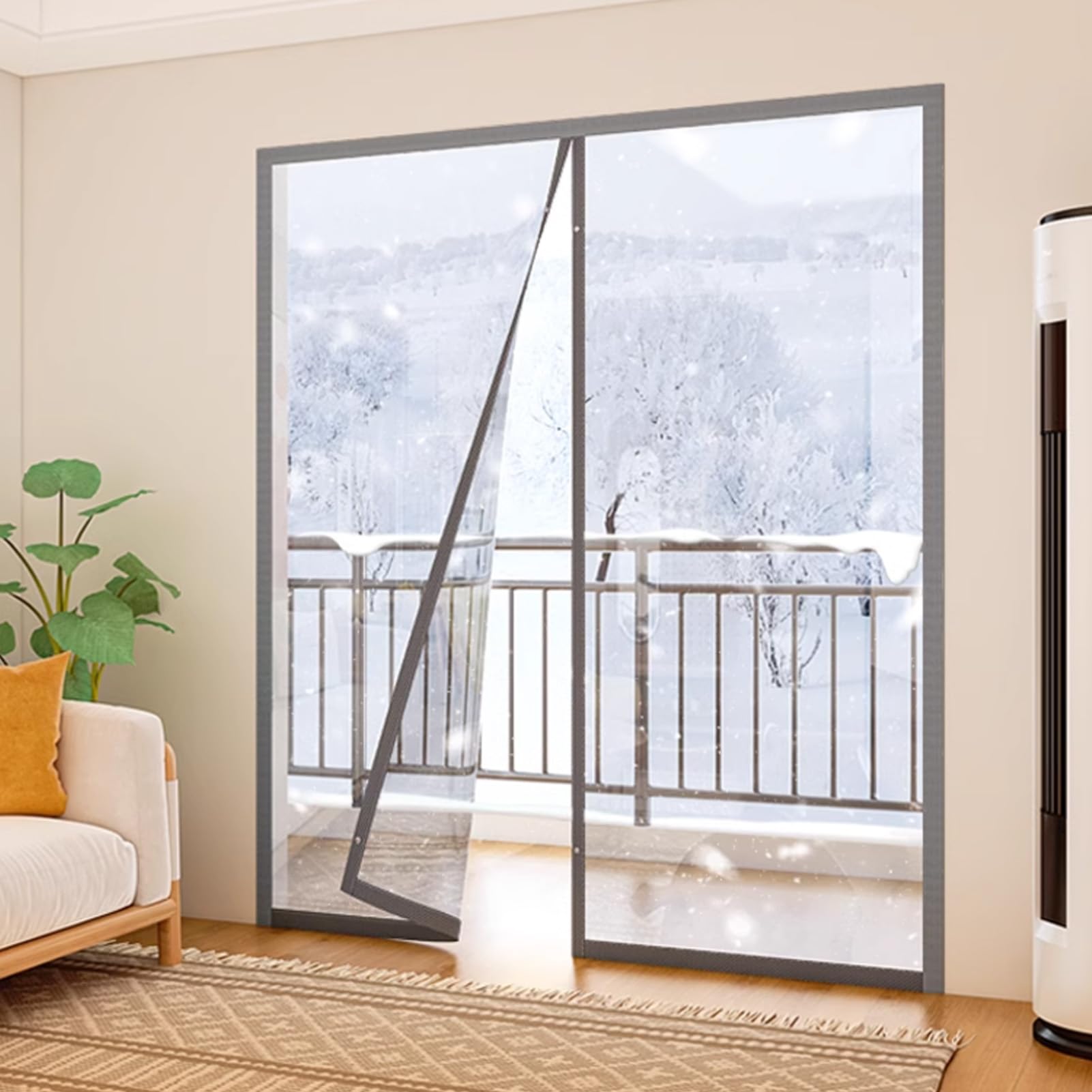 Magnétique Rideau de Porte Isolant Thermique,protection contre le froid