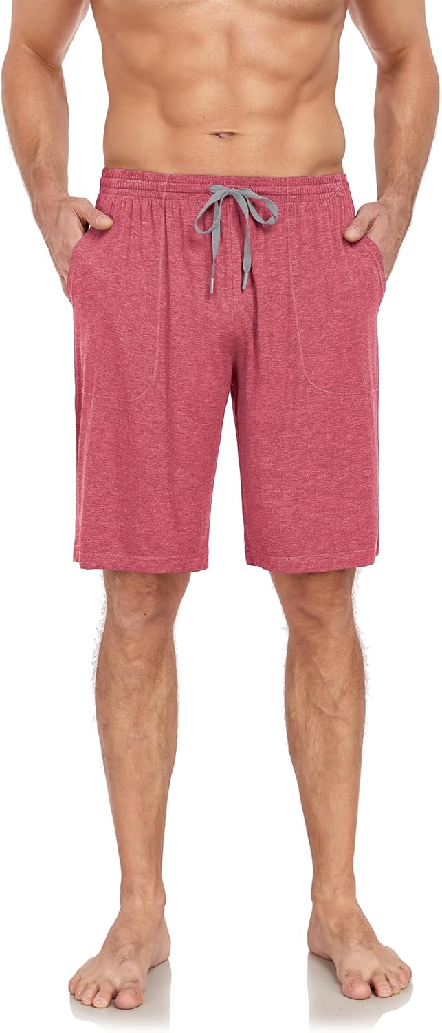 COLORFULLEAF Mens Pajama Shorts Bamboo Lightweight Sleep Shorts Lounge Wear Pajama Pants with Drawstring Pockets 2 or 3 Pack - Image 7