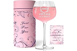 21ST Birthday Gift For Her - Engraved Wine Glass Established In 2003