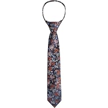 Alizeal Boys Unique Floral Tie and Pre-tied Adjustable Necktie for Kids