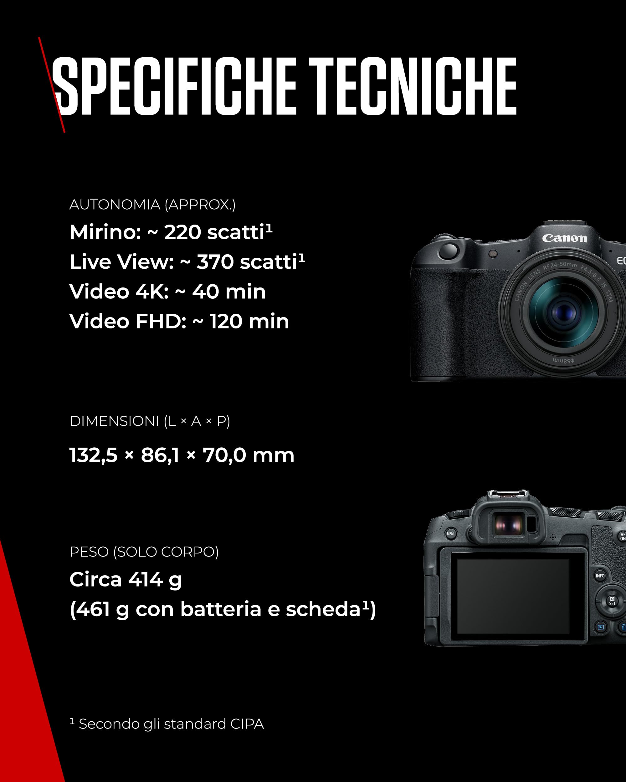 Canon EOS R8 + RF 24-50mm F4.5-6.3 - Fotocamera Digitale Mirrorless - Sensore CMOS Full-Frame da 24,2 MP - Dual Pixel CMOS AF II - Composizione Integrata - Touchscreen LCD - Compatibilità UVC/UAC
