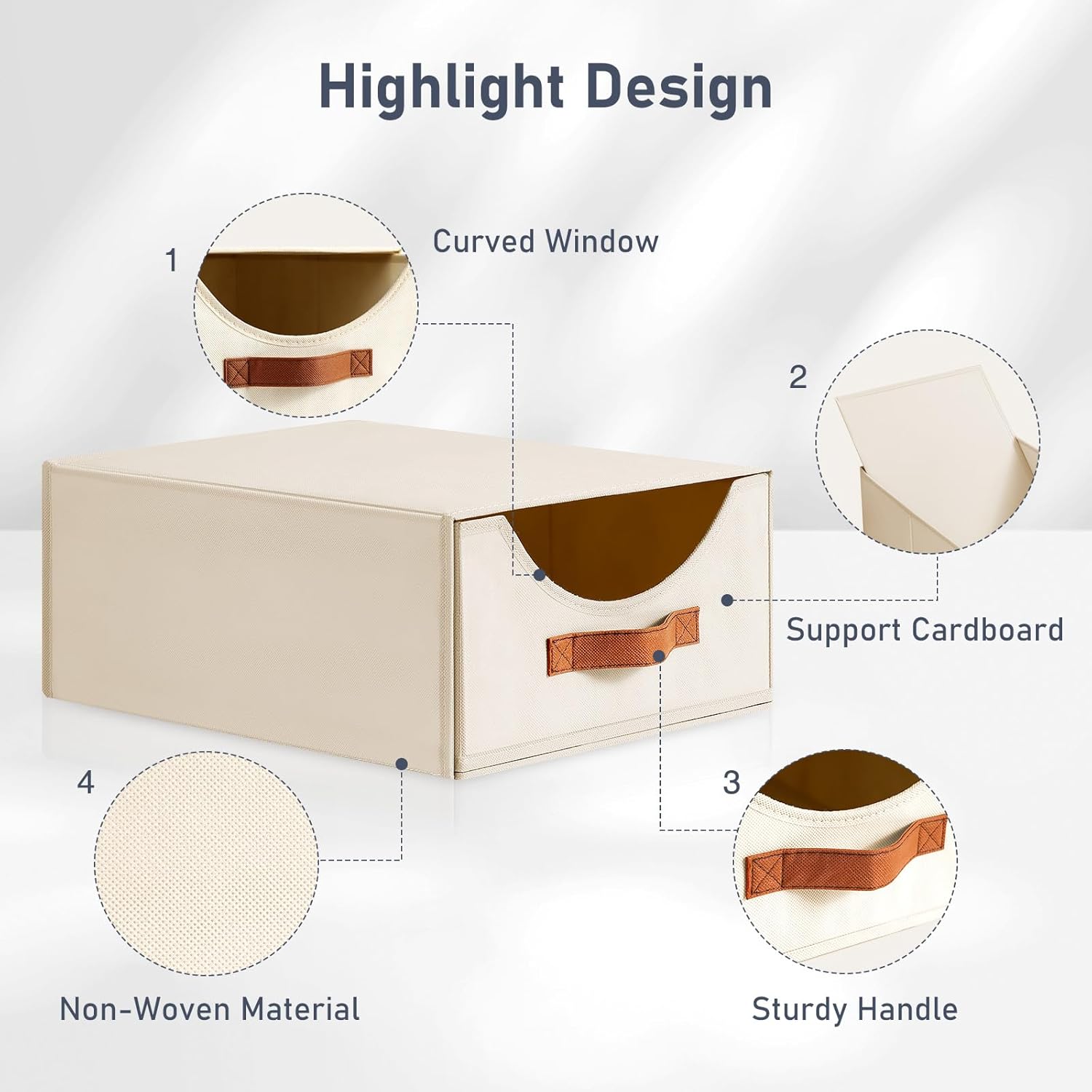 DIMJ Closet Organizers and Storage - Fabric Storage Bins with Drawers, Collapsible Clothes Organizers Stackable Drawers for Closet, Bedroom, Living Room, Shelf, Wardrobe