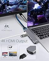 Vista 12 de Hub USB C para MacBook Pro, adaptador multipuerto USB C a 4K HDMI 7 en 2, puerto Thunderbolt PD, puertos USB 3.0, lector de tarjetas SD/TF