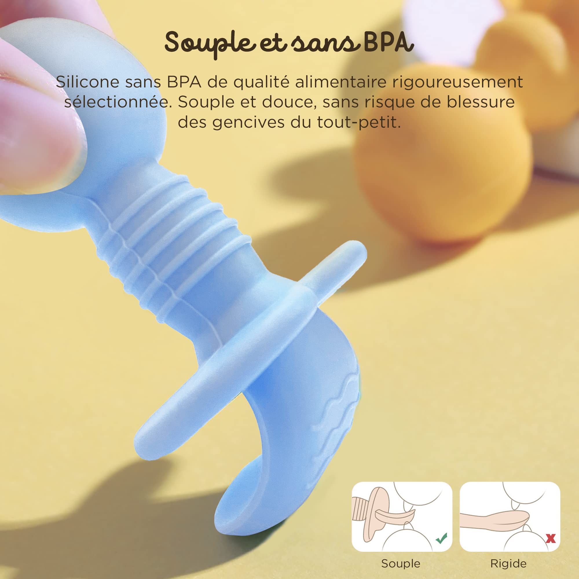 Baby Besteck Set Ergonomisch - Löffel & Gabel Für Erste Mahlzeiten Ab 12 Monaten