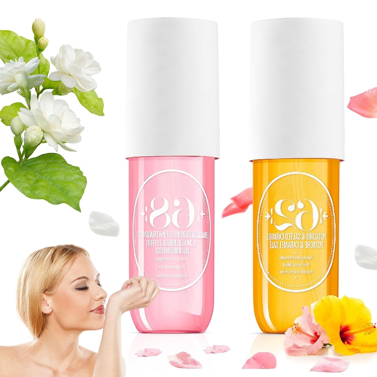 Parfüm Bodyspray Damen, Fruchtiges Body Mist 2 Stück 90ML | Fruchtiger Duft für Damen, leichter Body Mist für Haar und Körper, ideal für Alltag, Reise und Urlaub