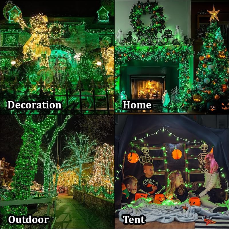 Image of Desidiya 12 Meter (39Ft) LED Rice String Lights - Green Fancy Decorative Fairy Lights for Indoor Outdoor Use, Bedroom, Wedding & Festival Ambience Pack of 6