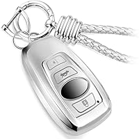 Vista 12 de Funda para Llavero de Audi con Accesorios de Llavero de Cuerda Trenzada de Metal, Estuche Suave Mejorado para Llave A3 A6-A8 E-Tron S3 RS6-7 SQ7-8