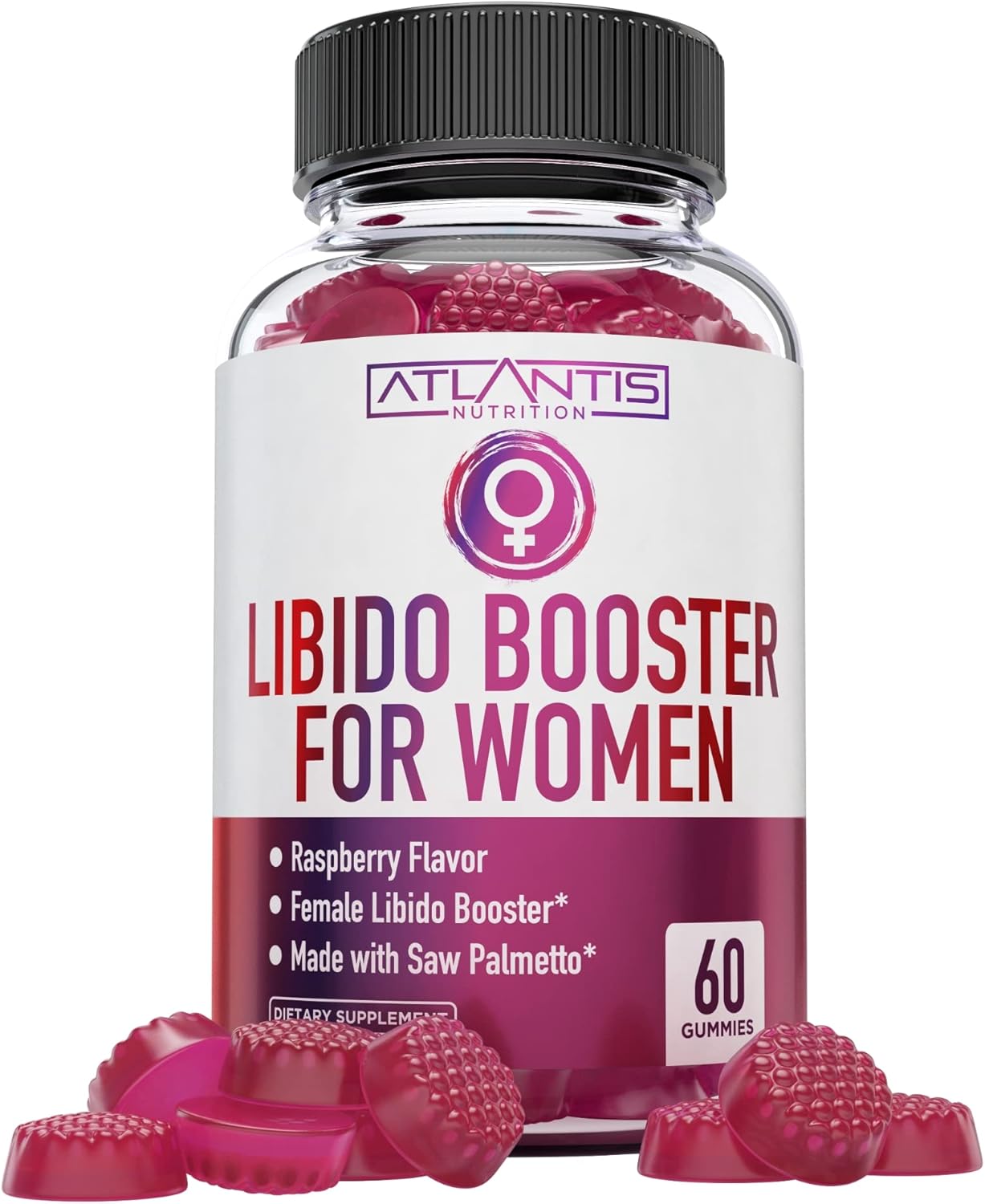 Atlantis Nutrition Hormonal Balance PMS Relief 60 Gummies + Saw Palmetto Libido Booster for Women 60 Gummies : Health & Household