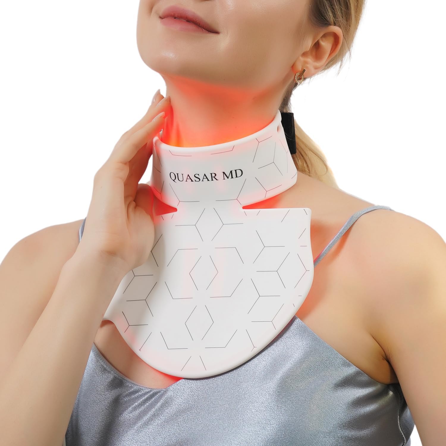 Neck & Décolleté Firming Beauty Device – LED Light Therapy Skin Tone and Texture Enhancement, 630nm and 830nm Dual Wavelengths Emission LED Device, Liquid Silicone Neck & Décolleté Firming Beauty Device – LED Light Therapy Skin Tone and Texture Enhancement, 630nm and 830nm Dual Wavelengths Emission LED Device, Liquid Silicone