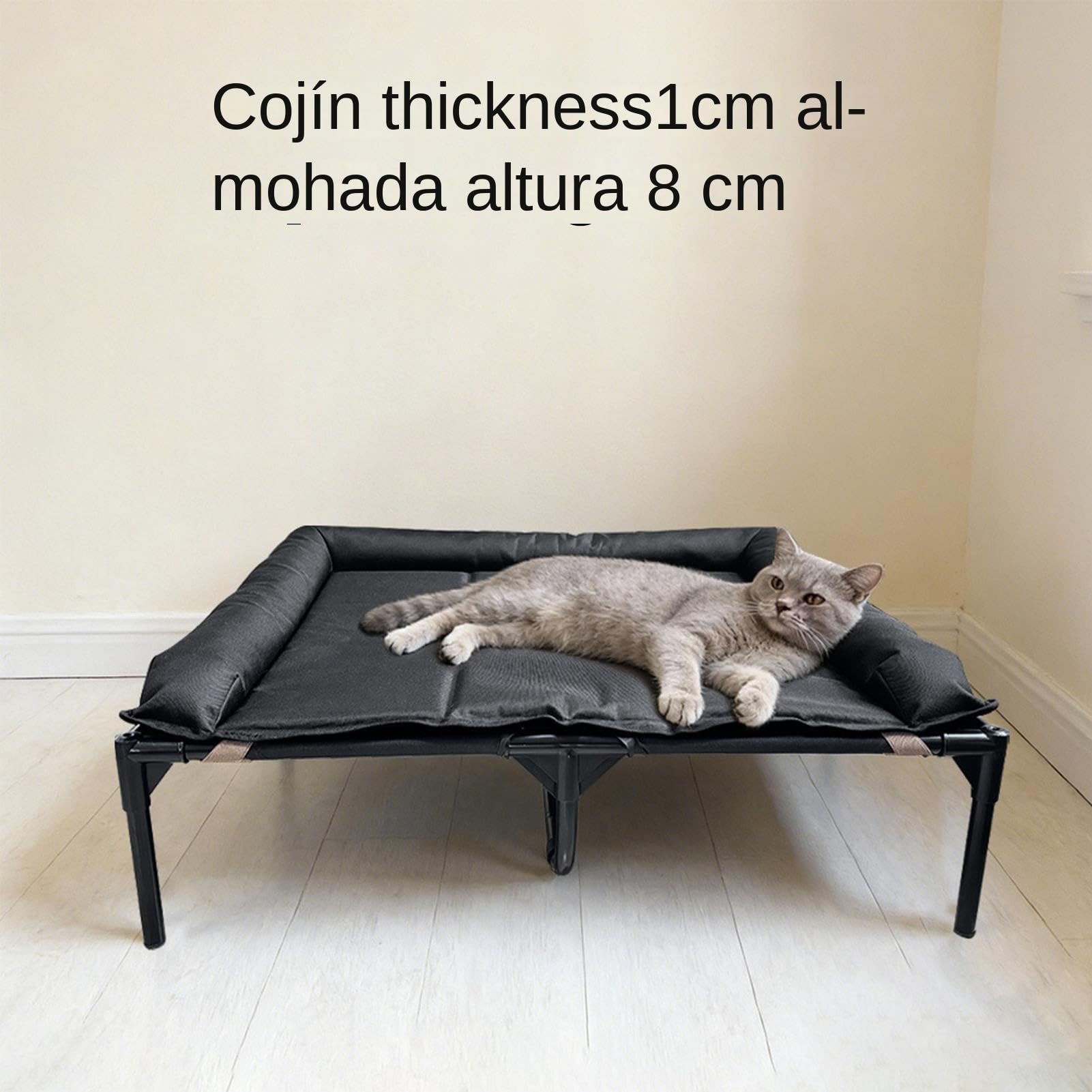 Genérico Camas Elevadas para Perros,Colchoneta Impermeable Portátil - Cama Cuna para Perros Portátil De Oxford con Cojín Desmontable,para Mascotas Cachorros Viaje Camping Interior Exterior