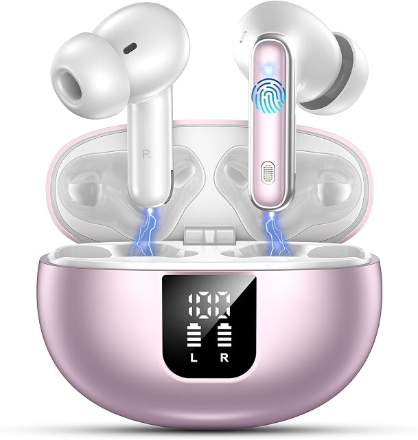 EUQQ Auriculares Inalámbricos Bluetooth 6.1 con 6 Micrófonos ENC