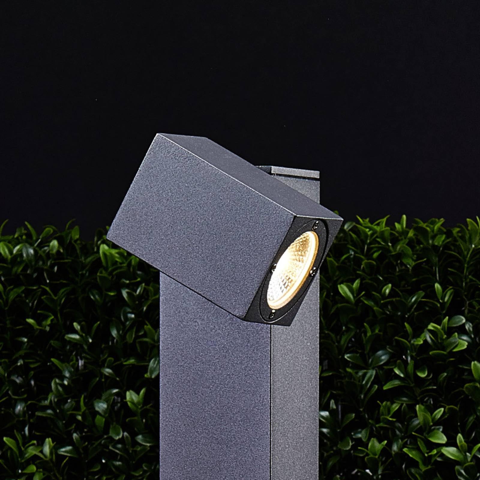 Lucande Lampada LED da esterni (Moderno) colore Nero, in Alluminio lampadina inclusa lampioncino paletto luminoso lampada viale lampione