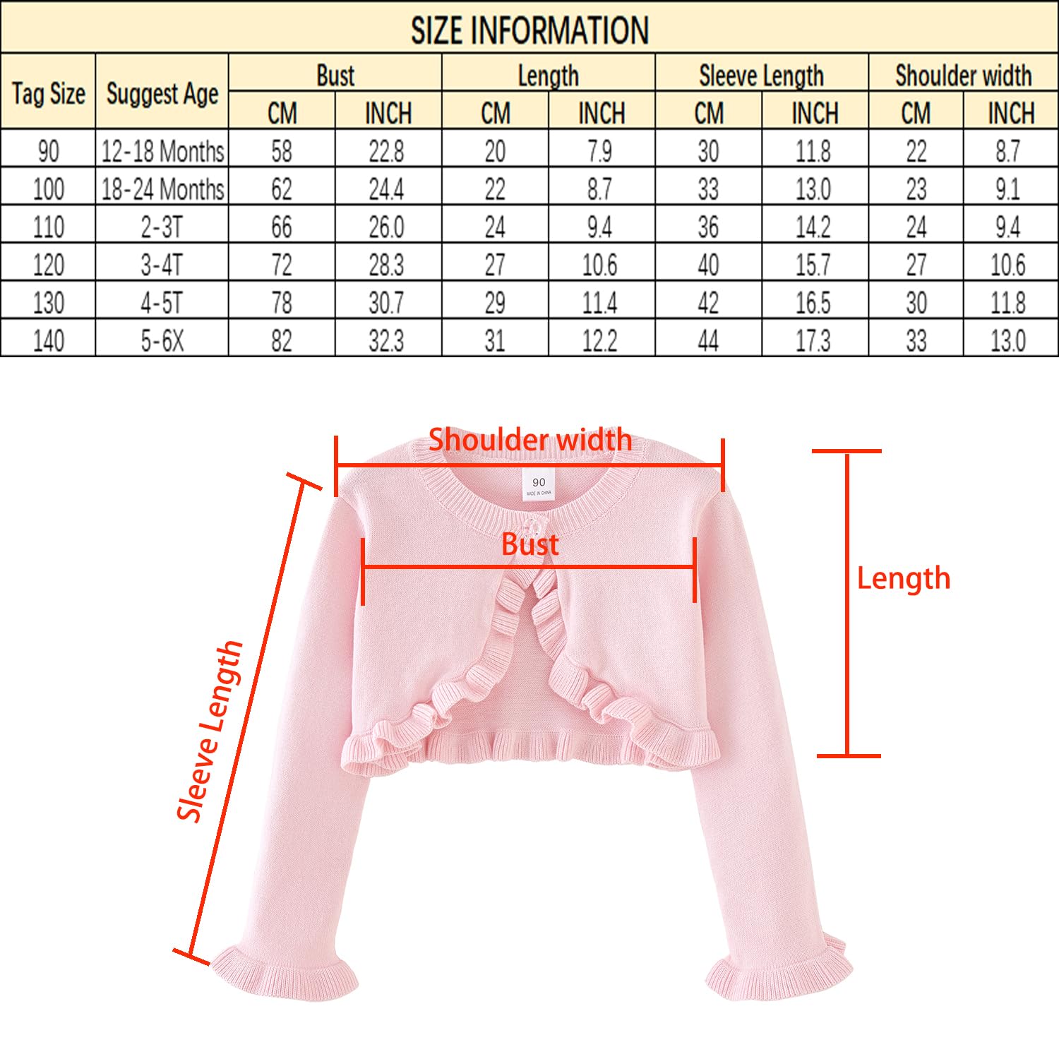 Suéter de punto con botones para niñas, vestido de manga larga con volantes, talla 12M-6T