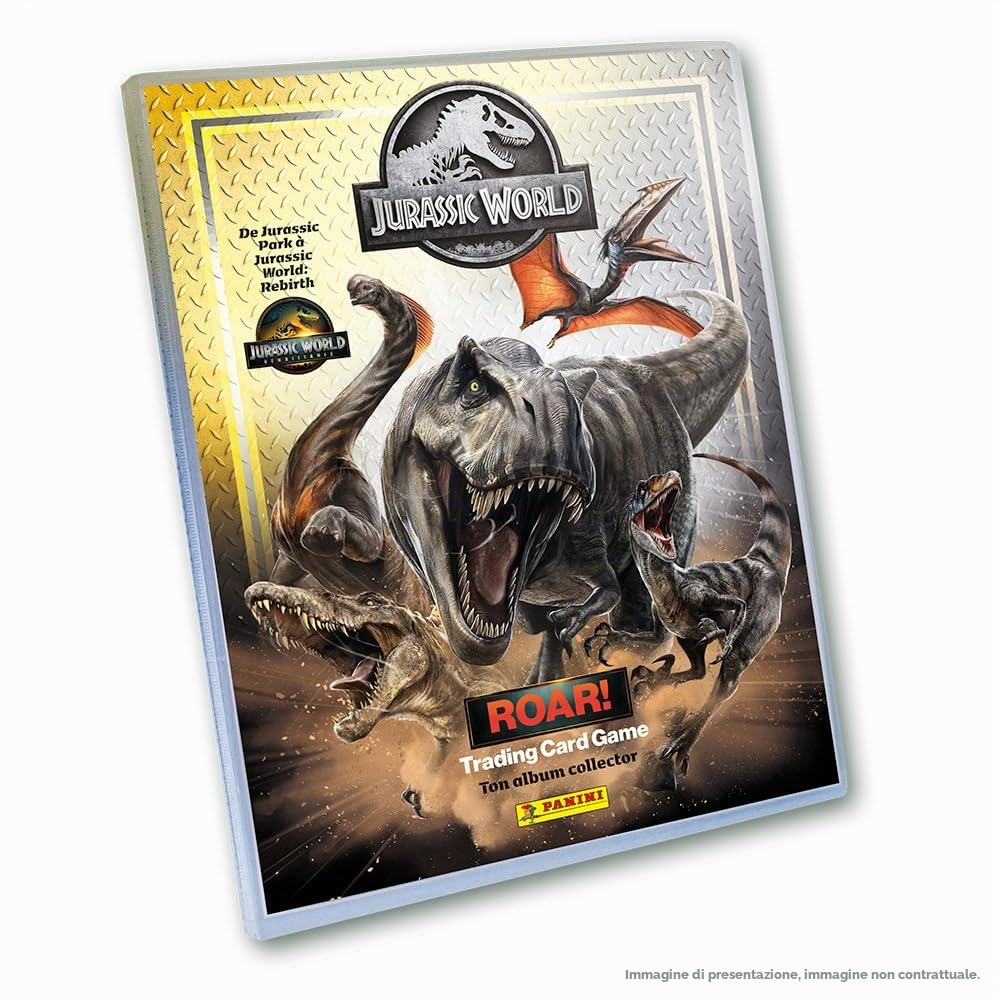 Panini Jurassic World 4 Trading Cards Game Starter Pack (raccoglitore + 2 tasche + 1 carta edizione limitata)