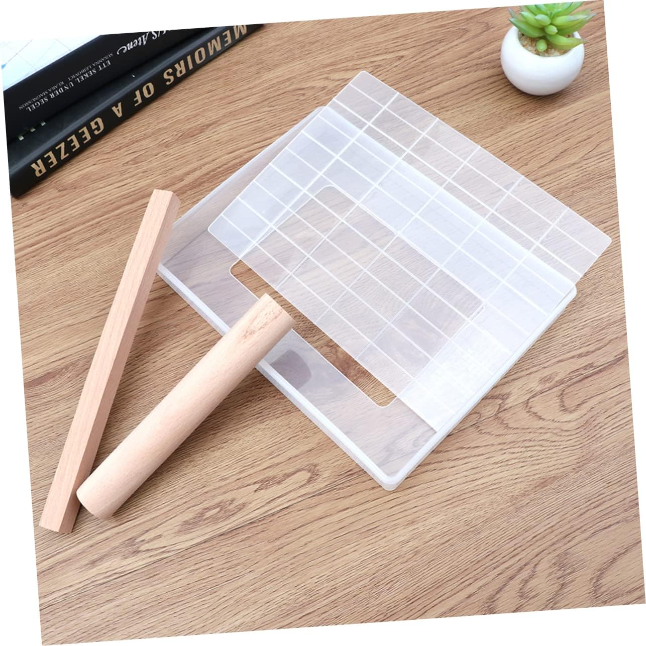 Garneck 5pcs Diy Candy Baking Set Nougat Tools Kit Baking Plate Mold Box Non-stick Mat Cutting Stick Rolling Easy Release Reusable