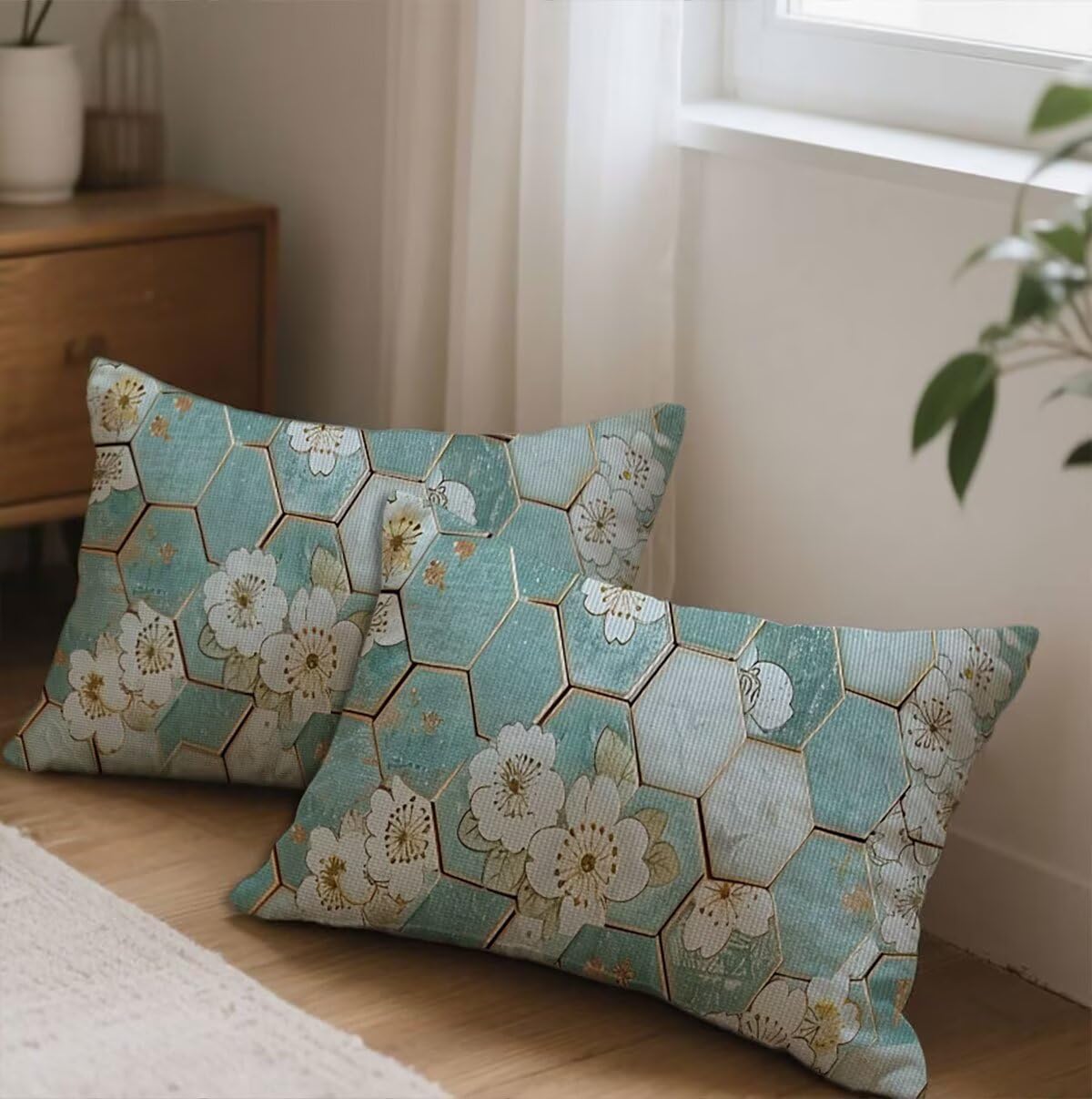 Housse De Coussin Rectangulaire 30,5x50,8 Cm En Lin Imprimé - Décoration Maison, Ferme, Salon, Jardin