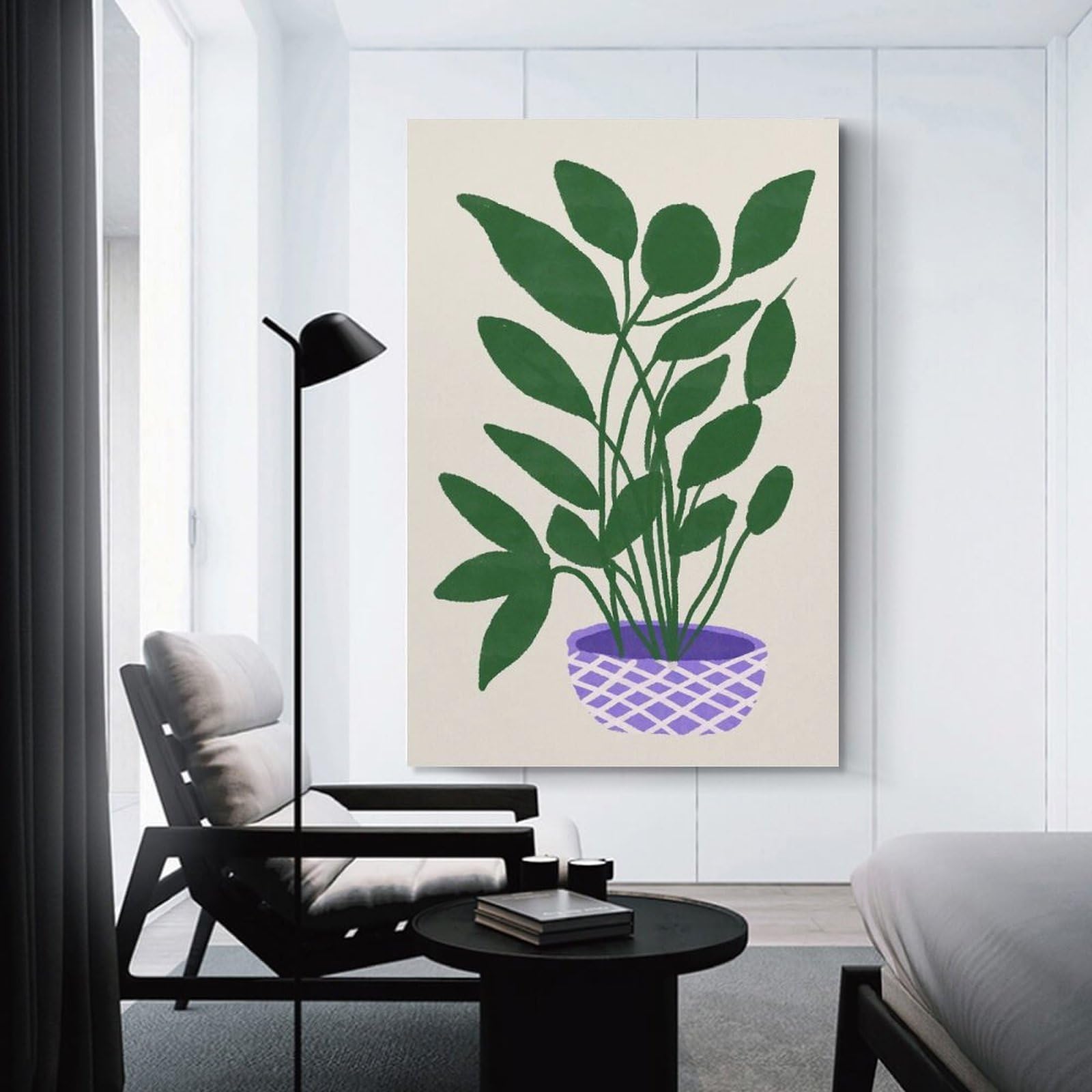 Junmoney Decorative Canvas Print Dracaena Plant, 16x24inch(40x60cm), for Entrance Walls, Hall Decor Or Foyers, A Stylish Accent for Home Entrances