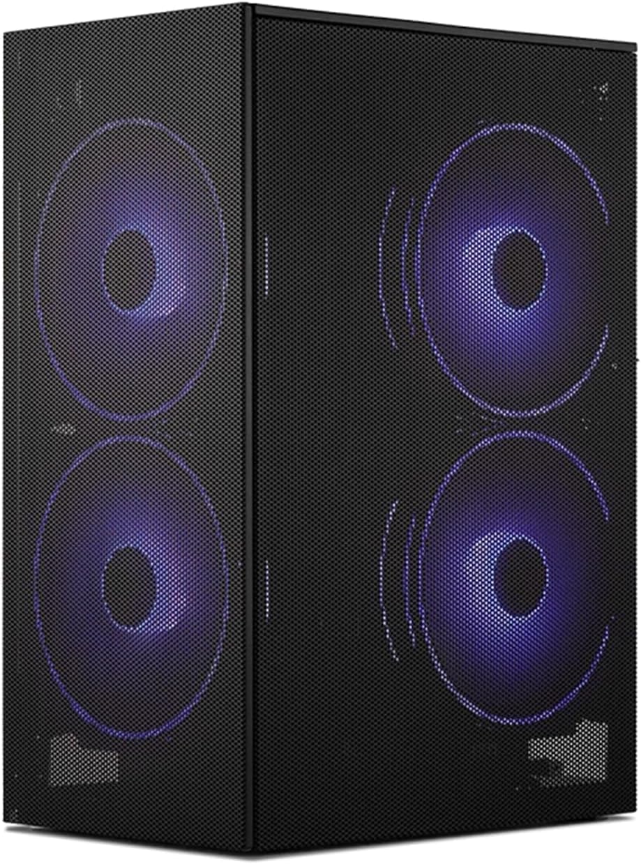 SSUPD Meshroom S V2 Mini-ITX Gaming PC Case (SFF), Full Mesh No Riser Cable, Compatible ATX MB/RX9070/5090/280mm AIO, USB Type-C (Black Variant B)