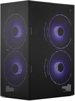 SSUPD Meshroom S V2 Mini-ITX Gaming PC Case (SFF), Full Mesh No Riser Cable, Compatible ATX MB/RX9070/5090/280mm AIO, USB Type-C (Black Variant B)