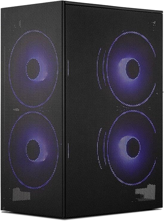SSUPD Meshroom S V2 Mini-ITX Gaming PC Case (SFF), Full Mesh No Riser Cable, Compatible ATX MB/RX9070/5090/280mm AIO, USB Type-C (Black Variant B)