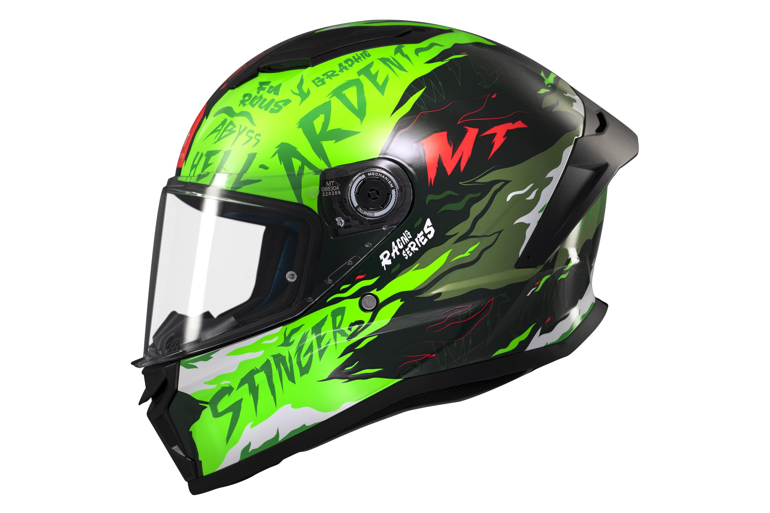 MT Helmets Stinger 2 – Casco Moto Integral Deportivo con Pantalla Antivaho Compatible con Pinlock, Visor Solar Full Vision, Interior Lavable y Calota HIRP | Homologado ECE 22.06 & DOT