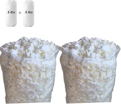 Bean Bag Filler Shredded Memory Foam Filling for Pillows, Bean Bags, Chairs, Dog Beds, Stuffed Animals, and Crafts 10 Pounds Comfortable and Soft Memory Foam 10lbs