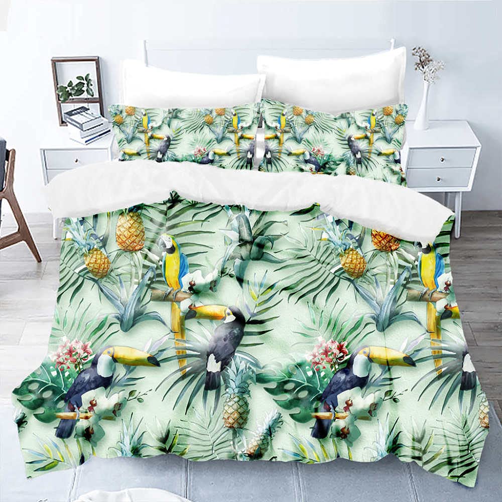 Parure de lit 220x240 jungle tropicale pour créer un nid douillet à deux
