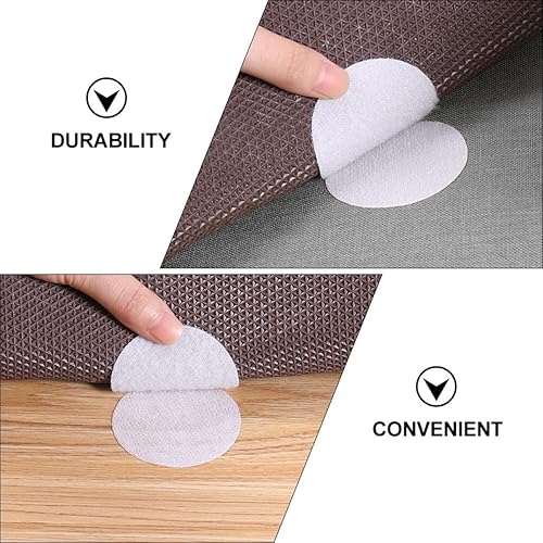 Miniatura 4 de Veemoon Adhesivos fijadores autoadhesivos, 20 pares de cinta fijadora de doble cara antideslizante para alfombras de muebles