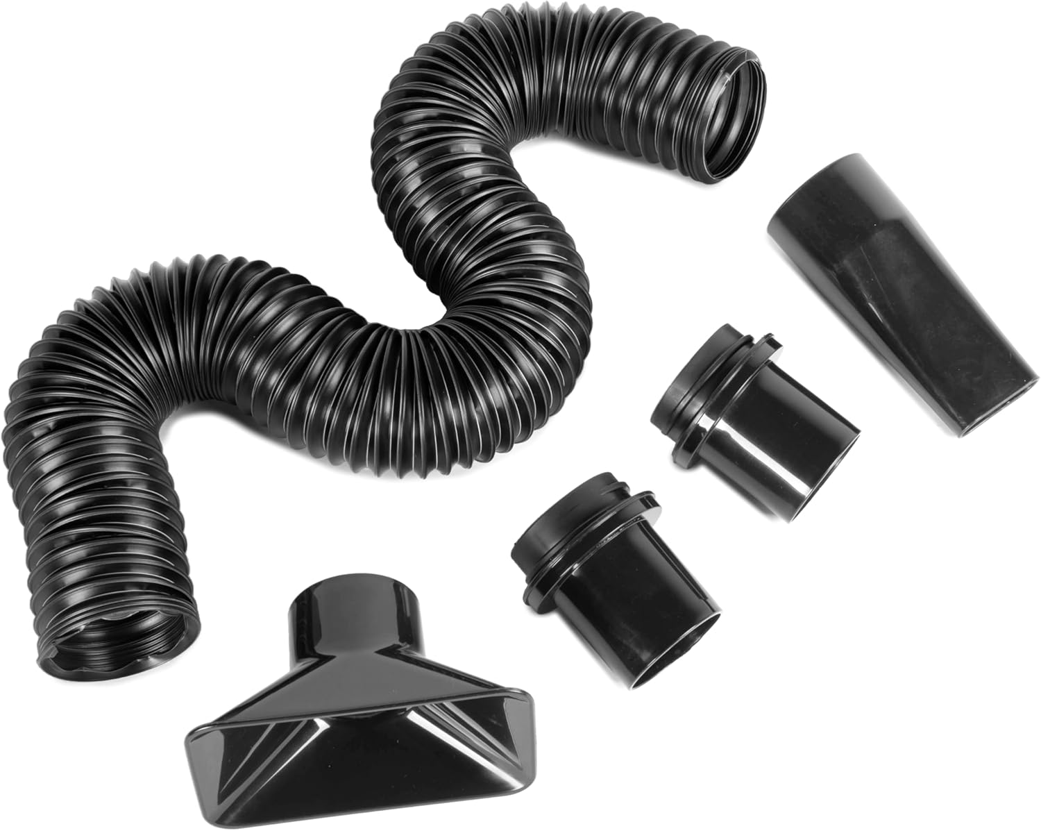 WEN 2.5-Inch by 36-Inch Flexible and Sculptable Dust Hose Kit with Couplers and Adapters
