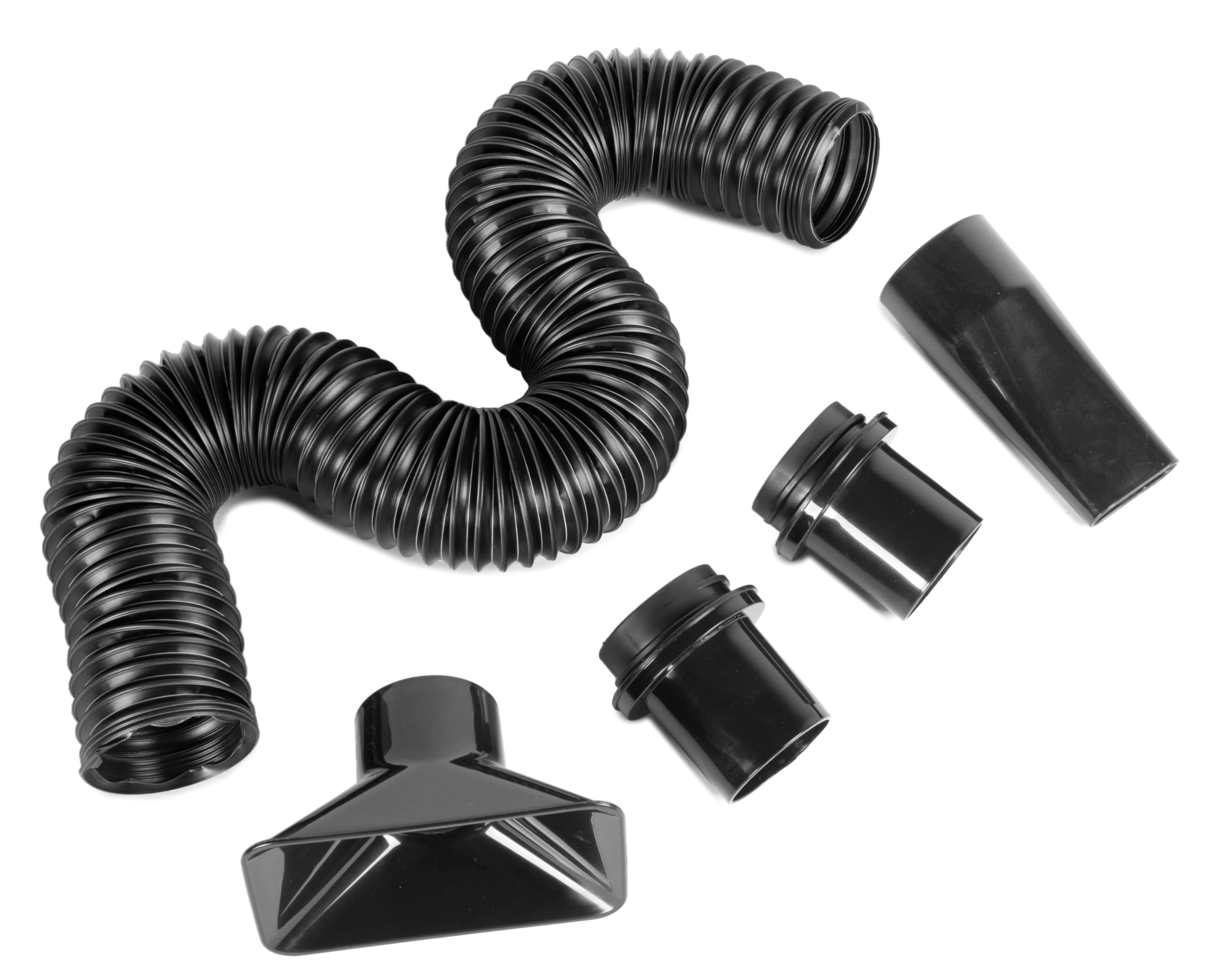 WEN 2.5-Inch by 36-Inch Flexible and Sculptable Dust Hose Kit with Couplers and Adapters