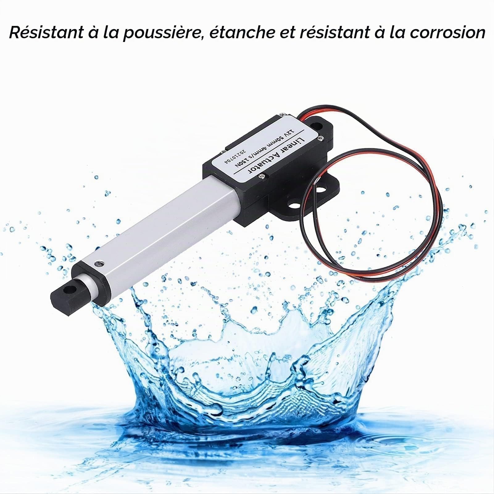 Actionneur Linéaire 50mm, Interrupteur De Fin De Course Interne Moteur D'actionneur Actionneur électrique Micro Linéaire électrique 12v DC Mini Pour L'industrie Automobile (50mm-4mm/S-150n)