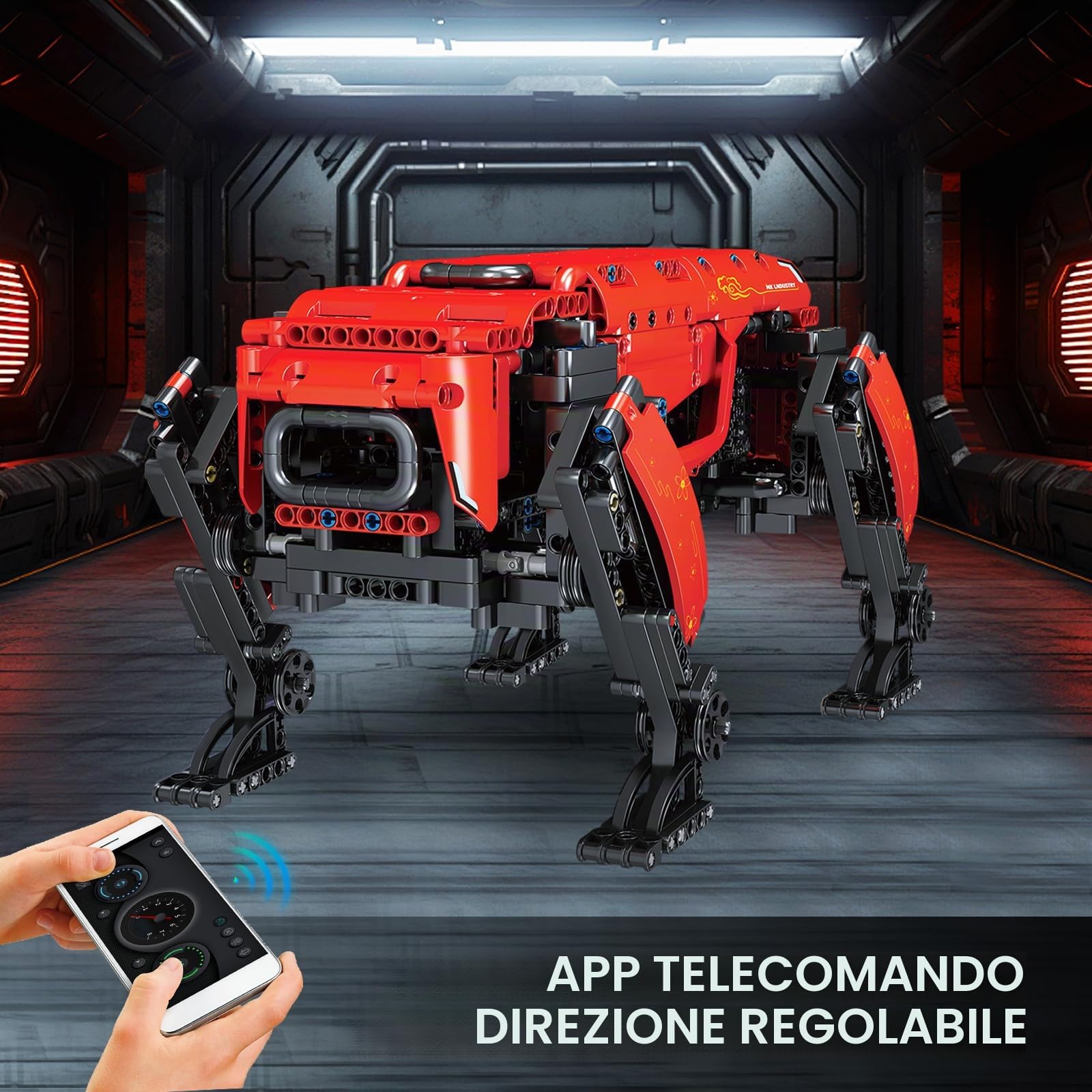Mould King 15067 Robot a quattro zampe Dog Power Module Building Block Kit, APP RC Meccanico Intelligente Robot Programmabile Educativo STEM Toy Clamping Kit di Costruzione Modello 936PCS