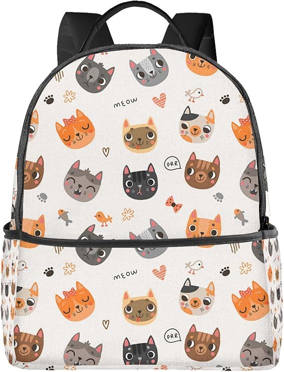 Amazon Co Jp Honikuro リュック バックパック かわいい 猫柄 リュックサック リュックバッグ ビジネスリュック トラベルバックパック ハイキングデイパック 大容量 丈夫 耐衝撃 軽量 アウトドア旅行 通勤 通学 遠足 ショッピング おしゃれ 男女兼用 ファッション