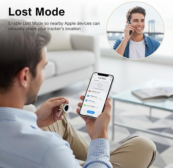 4 Pack Tracker Tag[Apple MFi Certified]Air Smart Tag Bluetooth Item Finders Work with Apple Find My(iOS Only)Real Time Worldwide Tracking Waterproof for Keys Luggage Wallet Pets Travel No Subscription - 2