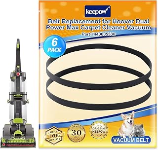 6 Pack 440005536 Vacuum Belt for Hoover Dual Powermax Carpet Cleaner, Fit Model FH51000,FH51001,FH51002,FH51010,FH51000RM,FH51000NC,FH51001,FH54000