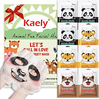 8 Pack Animal Character Kids Face Masks Spa, ...