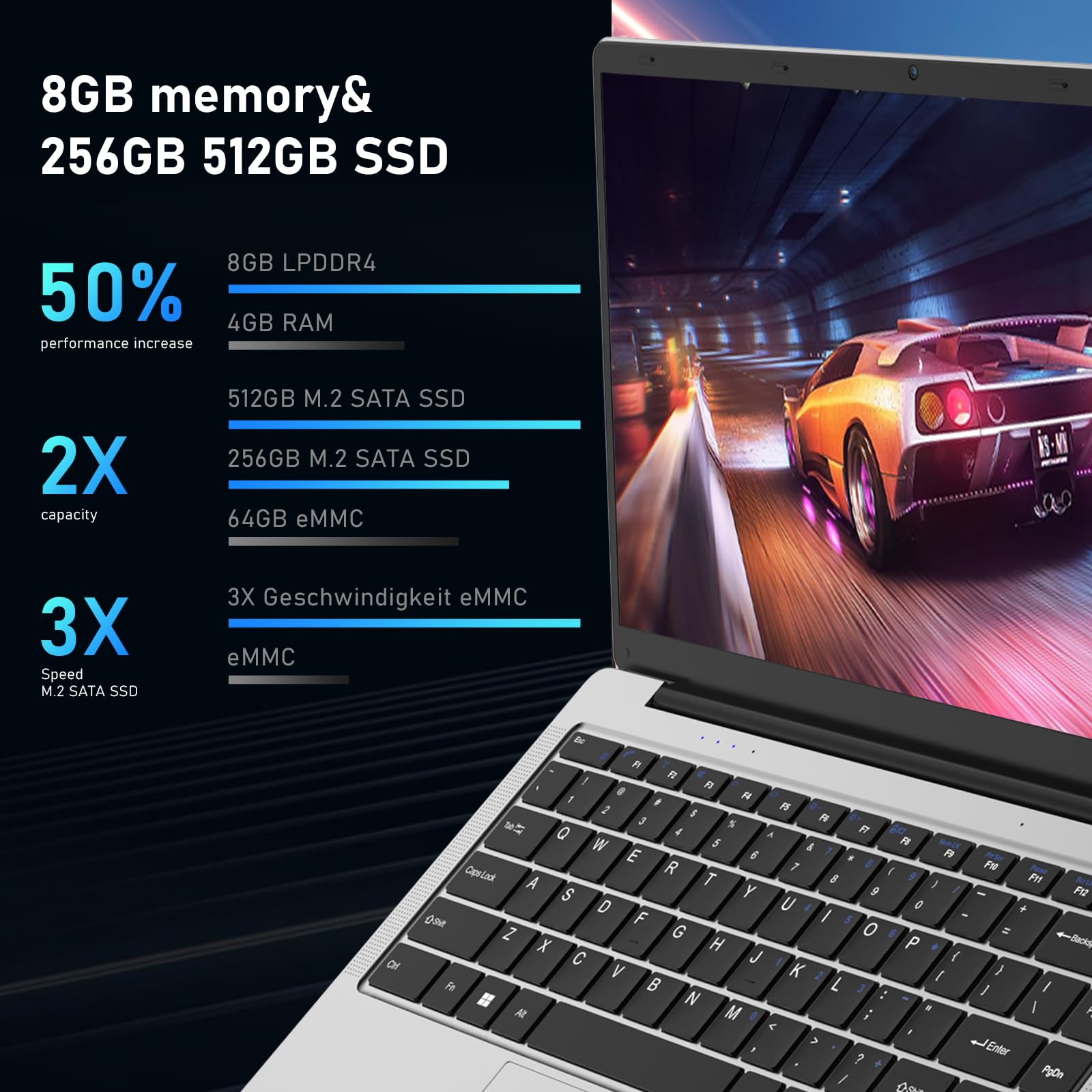 Amazon.com: Auusda 14.1'' FHD Laptop, Celeron J4125 Quad-Core, 8GB