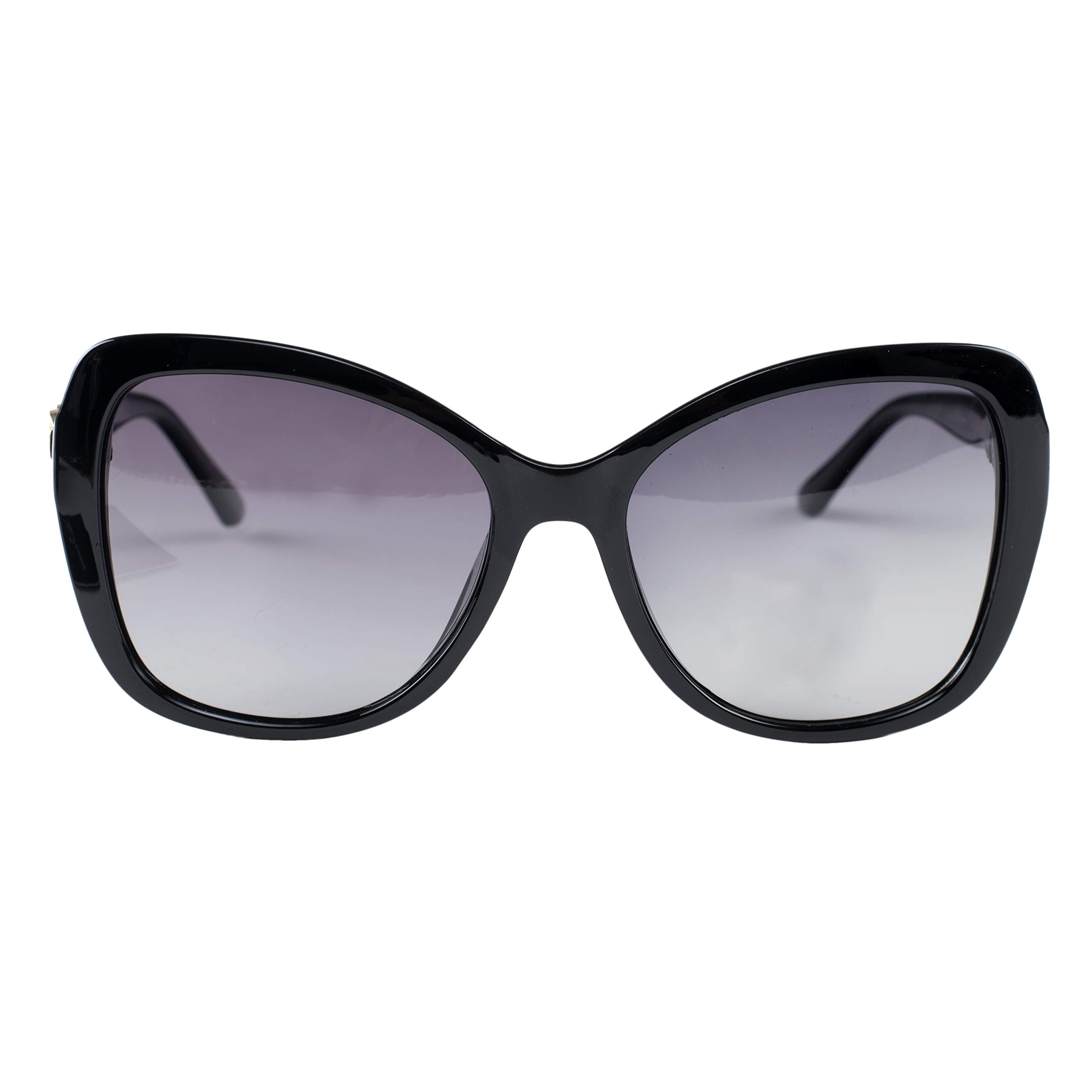 Women's Classy Oval Design Premium Sunglasses Designed In Italy (Glossy Black)-image-28